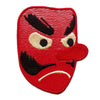 Japanese Goblin Emoji Patch Tengu Red Mask Embroidered Iron On