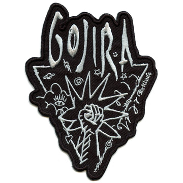 Gojira Rock Metal Patch Power Glove Logo Embroidered Iron On