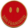 San Francisco Smiley Face Patch Football Fan Red/Gold Embroidered Iron on