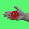 San Francisco Smiley Face Patch Football Fan Red/Gold Embroidered Iron on