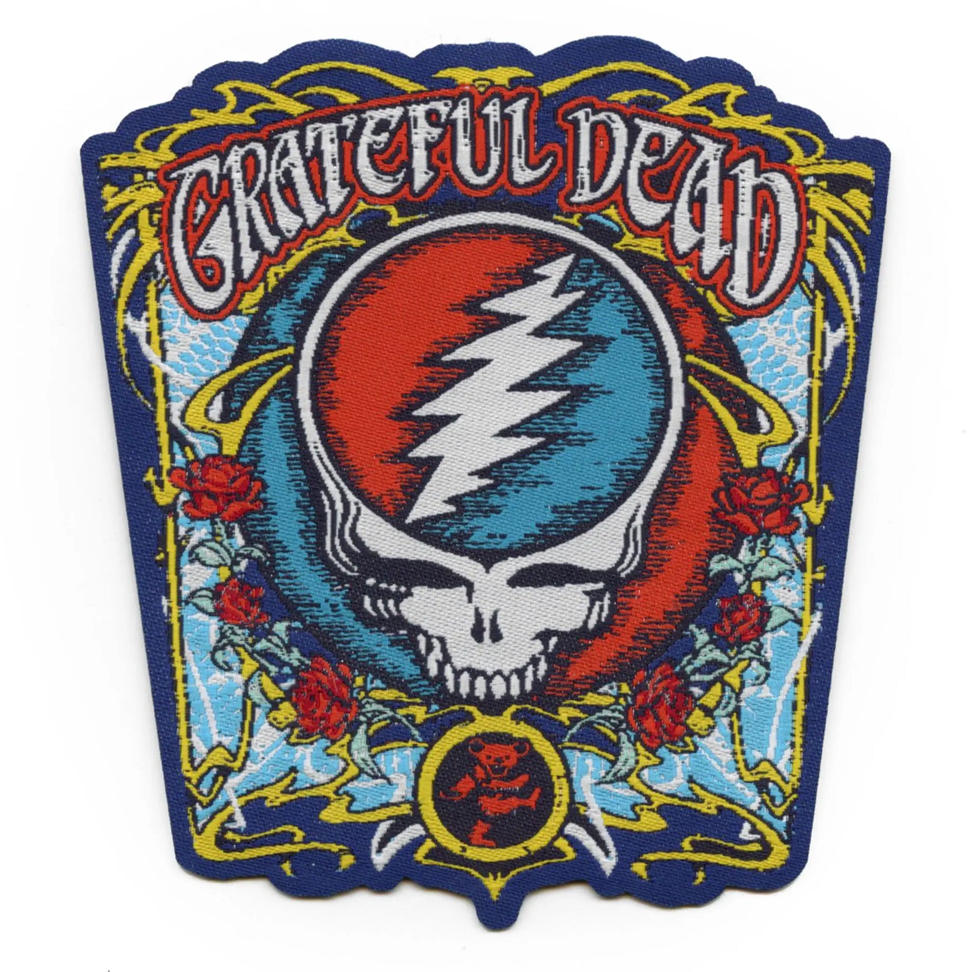 Grateful Dead Skull Art Patch American Rock Band Embroidered Iron On