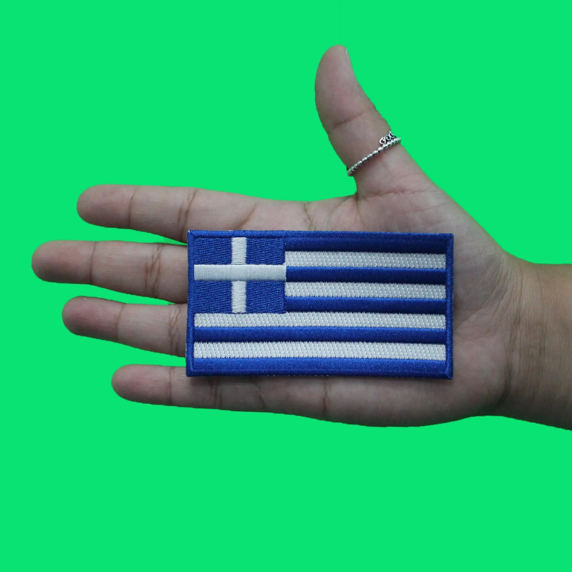 Greece Country Flag Embroidered Iron On Patch