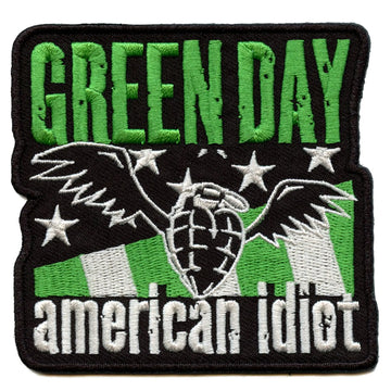 Green Day Rock Patch American Idiot Wings Embroidered Iron On