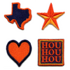 Houston HOU Heart Star 4 Pack Patch Mini Sports Texas Embroidered Iron On