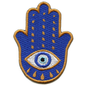 Hamsa Eye Protection Patch Spiritual Good Karma Embroidered Iron On