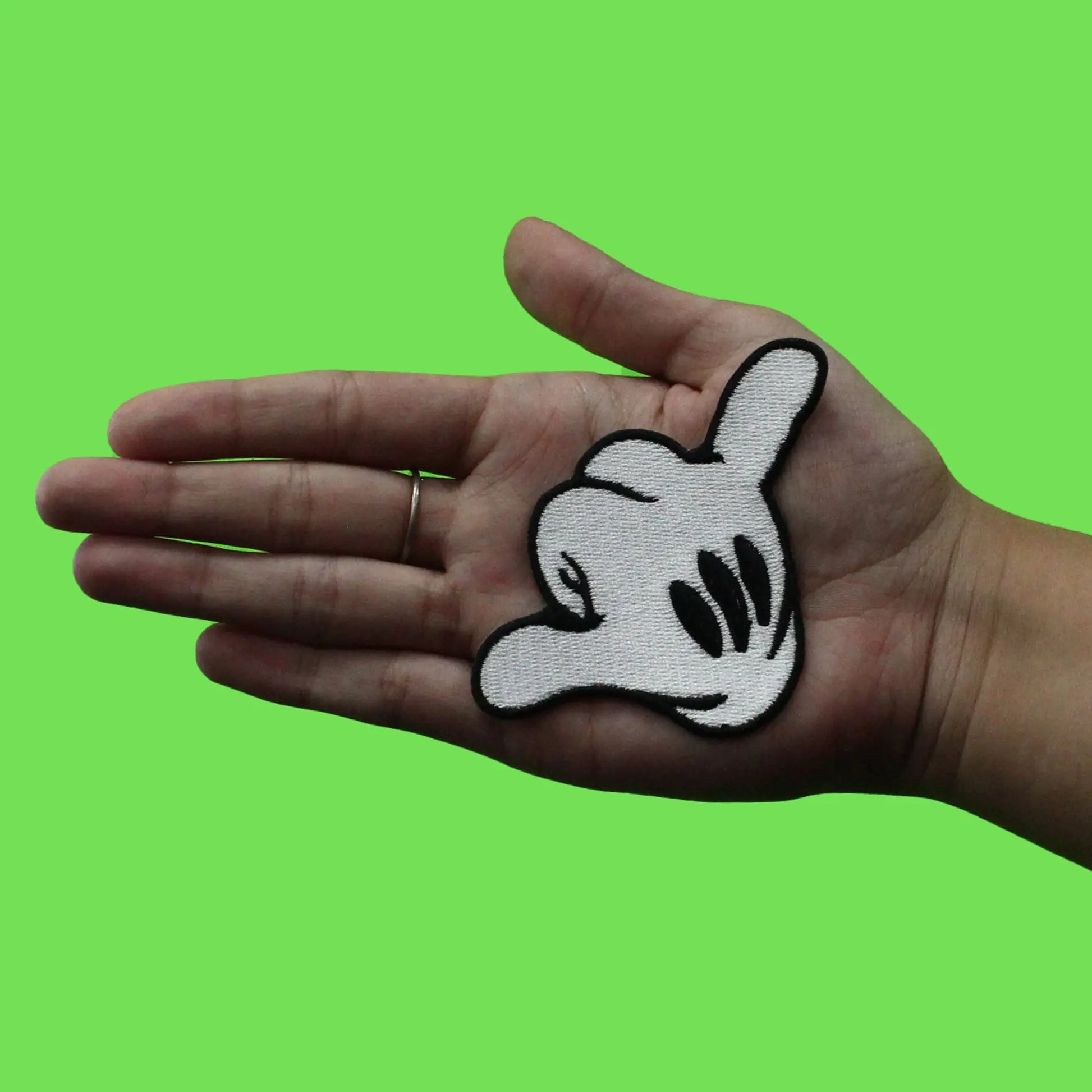 Hang Loose Glove Patch Hand Sign Emoji Embroidered Iron On