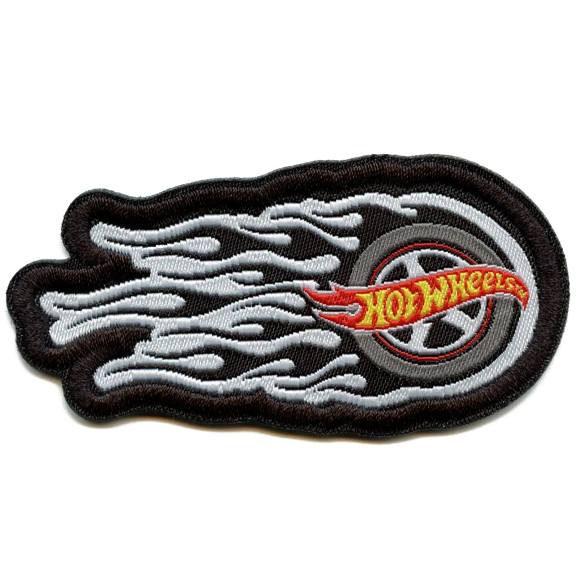 Hot wheels Logo Patch Car Tire Smoke Embroidered Iron On Patch