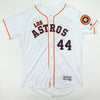 Houston Astros White Authentic Team Issued Relettered Yordan Alvarez 44 Los Astros Jersey