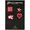 Houston College 4 Pack Mini Set Patch Star Heart Cougar Embroidered Iron On