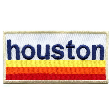 Houston Rainbow Box Patch Space City Texas Embroidered Iron On