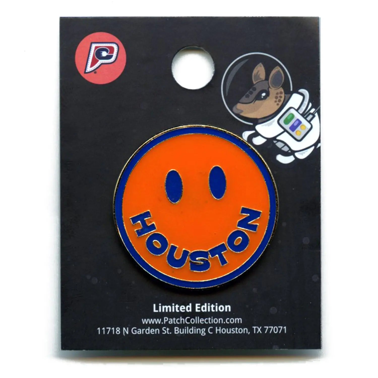 Houston Smiley Enamel Pin