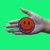 Houston Smiley Face Patch Orange Emoji Embroidered Iron on