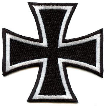 Iron Cross Y2K Patch Alternative Motorcycle Medal Embroidered Iron On