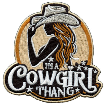 Its A Cowgirl Thang Patch Western Country Aesthetic Embroidered Iron On