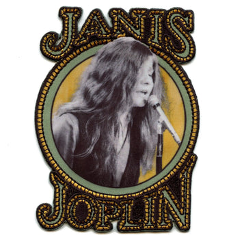 Janis Joplin Nouveau Letters Patch Legend Rock Artist Sublimated Embroidered Iron On