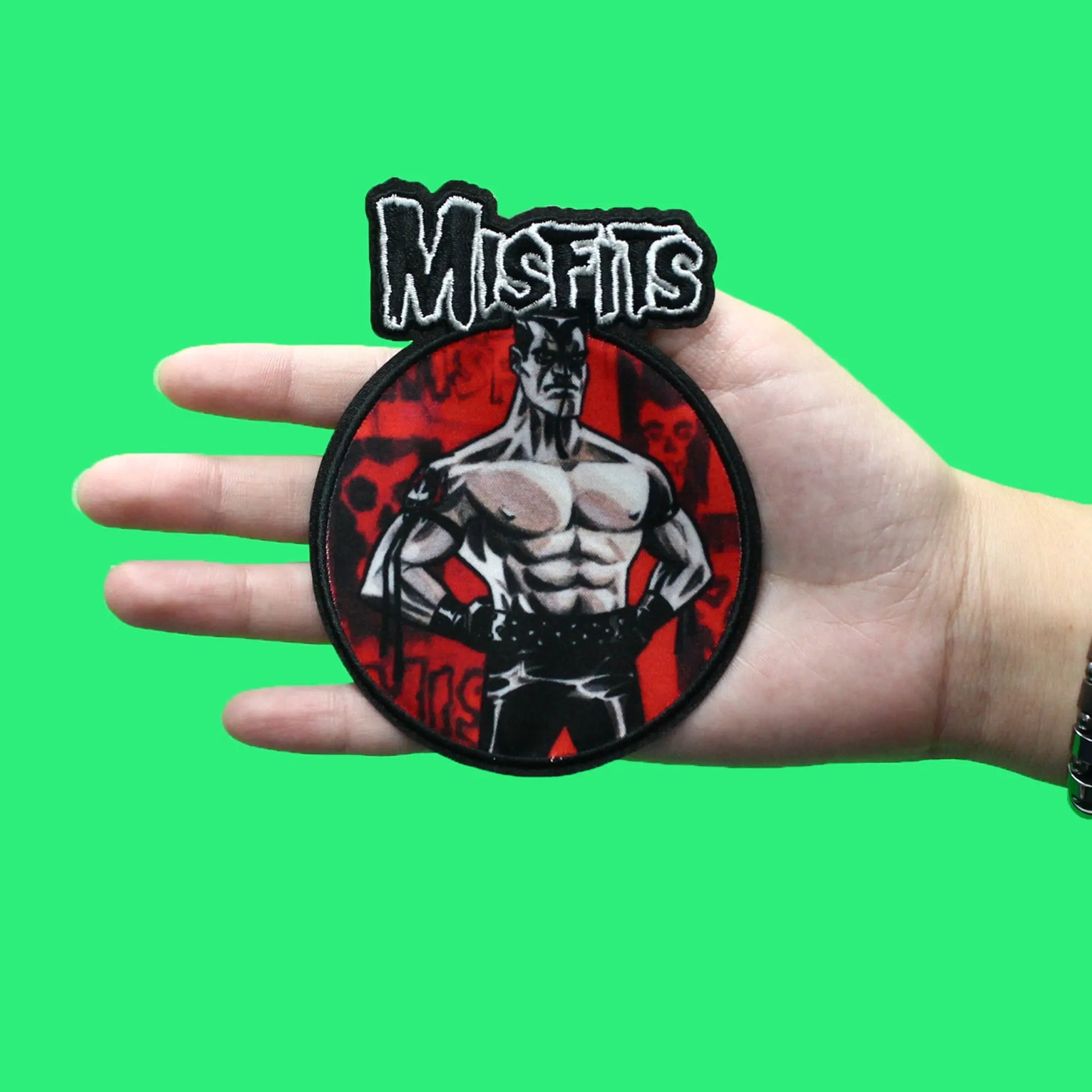 Misfits Jerry Standing Pose Patch Heavy Metal Band Embroidered Iron On