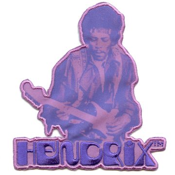 Jimi Hendrix Rock Patch Purple Hendrix Guitar Solo Sublimated Embroidered Iron On