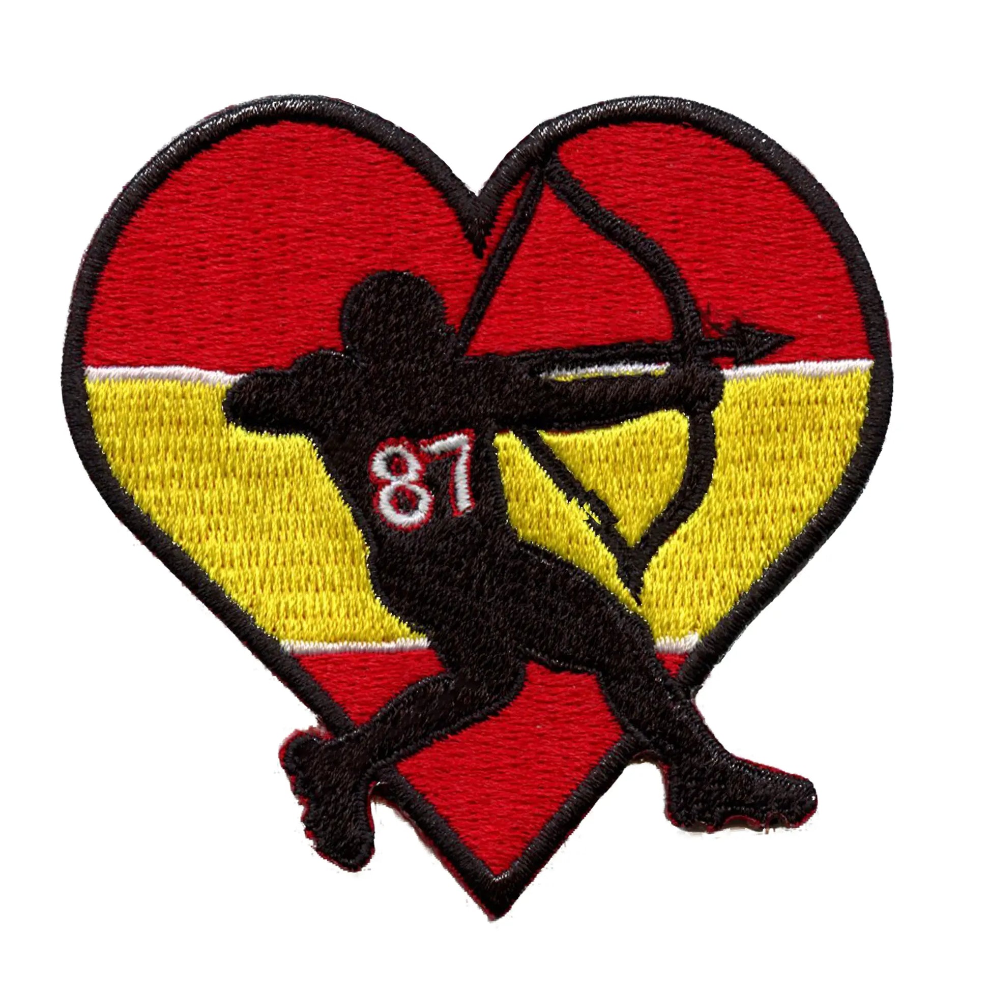 KC Cupid Lover Heart Patch Football Fan Missouri Embroidered Iron On