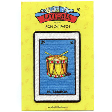 El Tambor 29 Patch Mexican Loteria Card Sublimated Embroidery Iron On