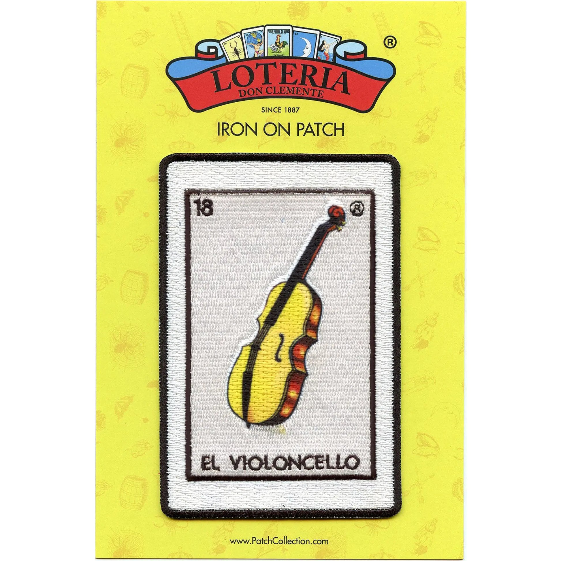 El Violoncello 18 Patch Mexican Loteria Card Sublimated Embroidery Iron On