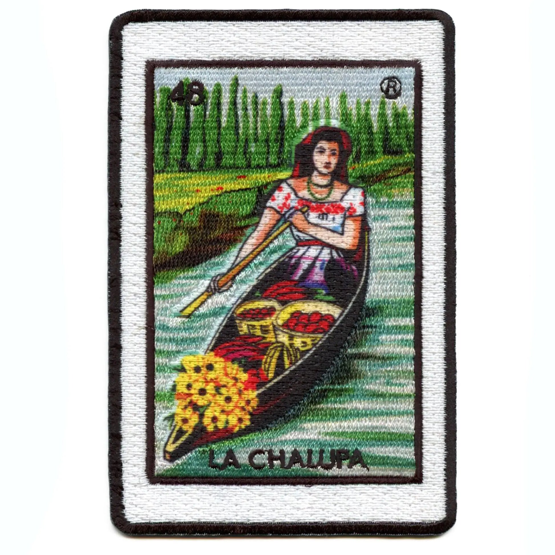 La Chalupa 48 Patch Mexican Loteria Card Sublimated Embroidery Iron On