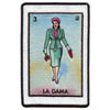 La Dama 3 Patch Mexican Loteria Card Sublimated Embroidery Iron On