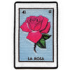 La Rosa 41 Patch Mexican Loteria Card Sublimated Embroidery Iron On