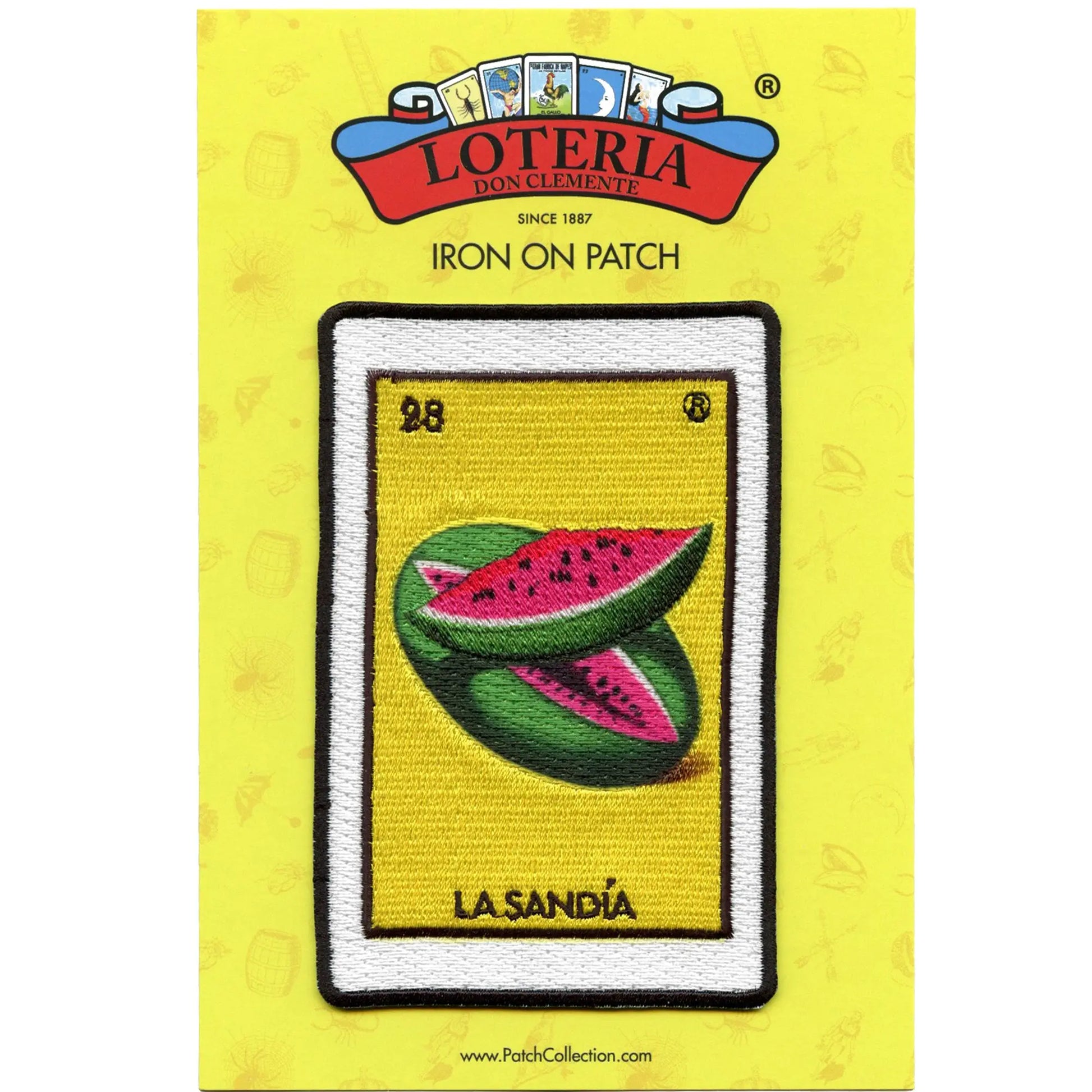 La Sandia 28  Patch Mexican Loteria Card Sublimated Embroidery Iron On