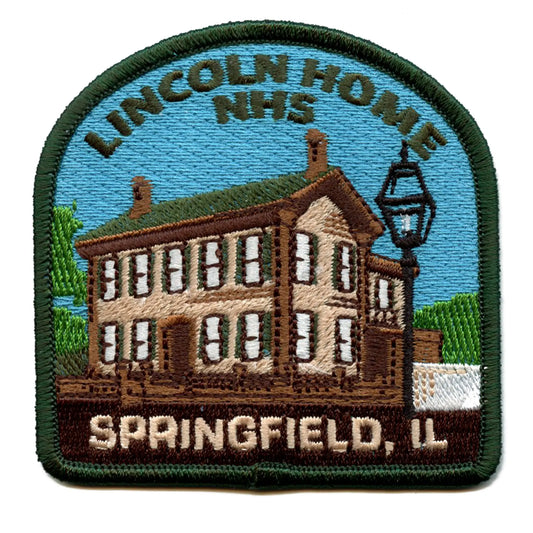 Lincoln Home Patch President Historic House Sublimated Embroidery Iron On