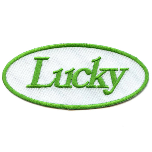 Lucky Name Tag Patch Irish Holiday Leprechaun Embroidered Iron On