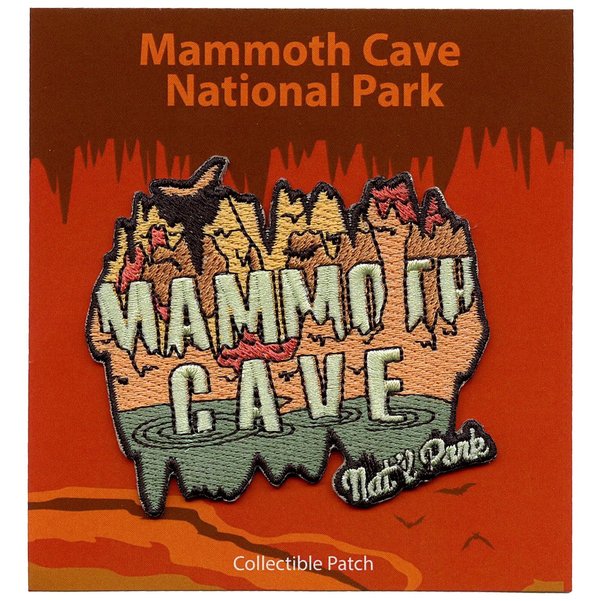 Mammoth Cave Cut Out Patch National Park Kentucky Embroidered Iron On