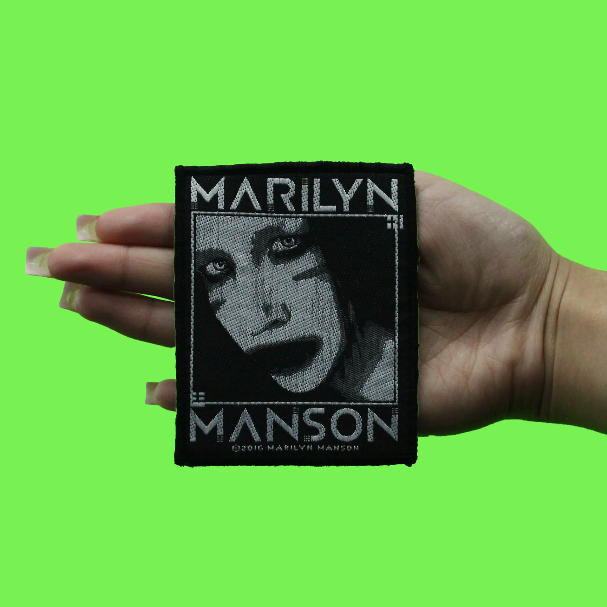 Marilyn Manson Villain Patch Heavy Metal Rock Band Woven Iron On