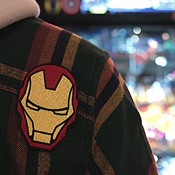 Image of Ironman Movie Head iron-on Patch