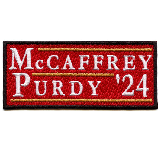 McCaffrey Purdy 2024 Patch San Francisco Football Embroidered Iron On