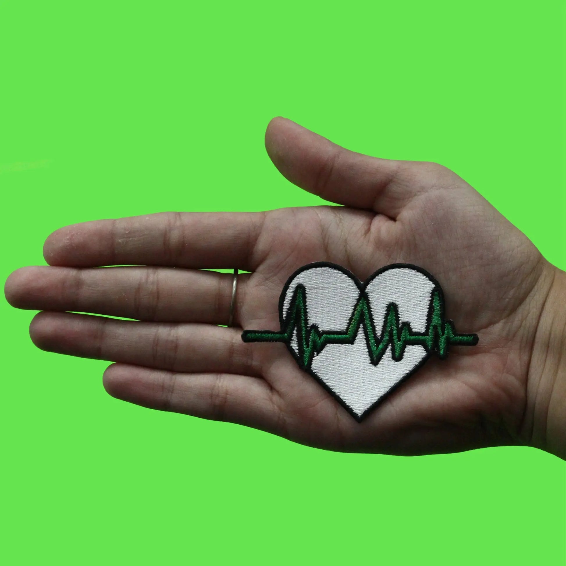 Medical Heart Rate Patch Medicine Clinical Health Embroidered Iron On