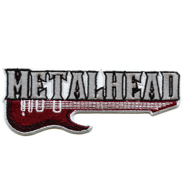 Metalhead Rock Guitar Patch Music Heavy Metal Embroidered Iron On