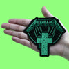 Metallica Master Of Puppets Patch Green Cross Sting Embroidered Iron On