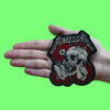 Metallica The Shortest Straw Patch Skull with Red Eyes Sublimated Embroidery Iron On