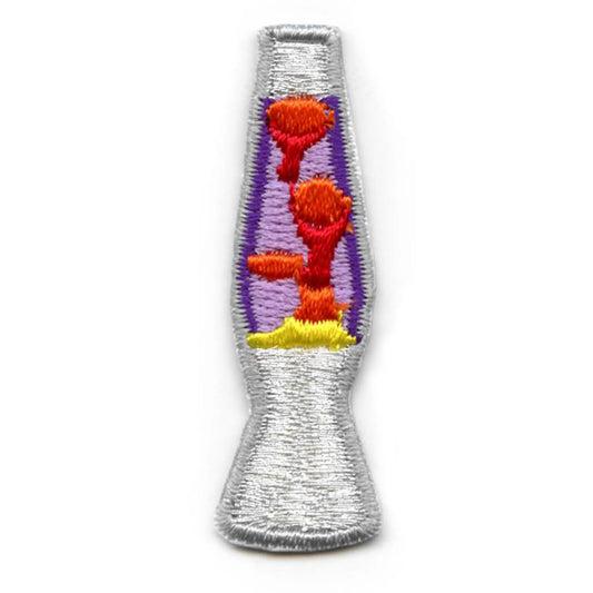 Mini Metallic Lava Lamp Patch Melting Wax Hippie Embroidered Iron On