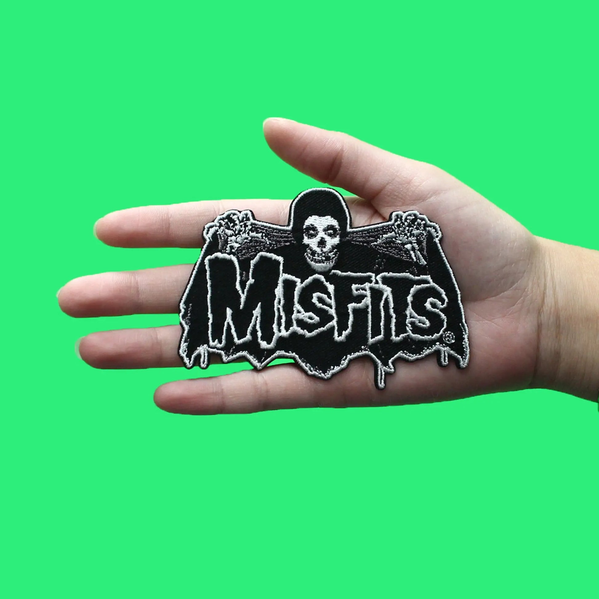 Misfits Old School Bat Fiend Patch Punk Rock Band Embroidered Iron On