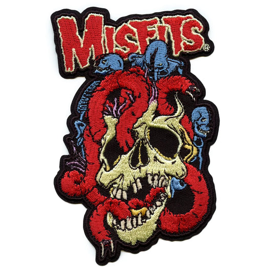 Misfits Squirm Snake Skull Patch Punk Rock Band Embroidered Iron On