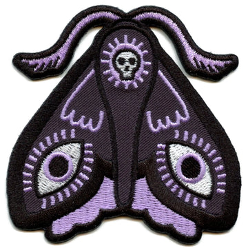 Patch brodé thermocollant avec ailes de papillon et yeux d'animaux