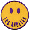 Los Angeles Smiley Patch Yellow Face Embroidered Iron on