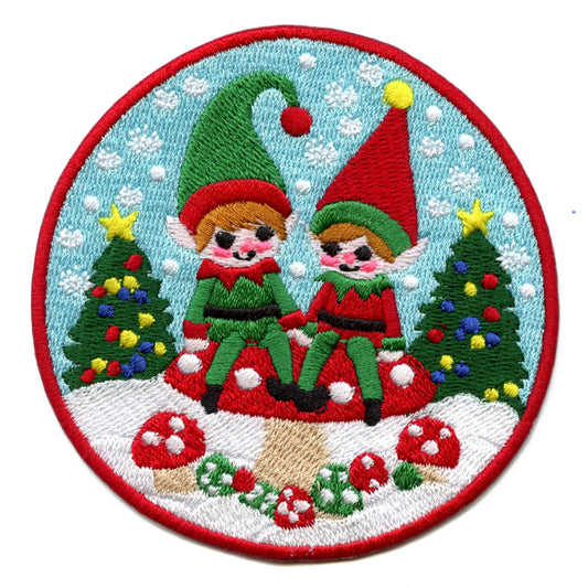 North Pole Elf Patch Christmas Holiday Embroidered Iron On