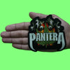 Pantera Cannabis Smoke Patch Metal Fire Skull Embroidered Iron On