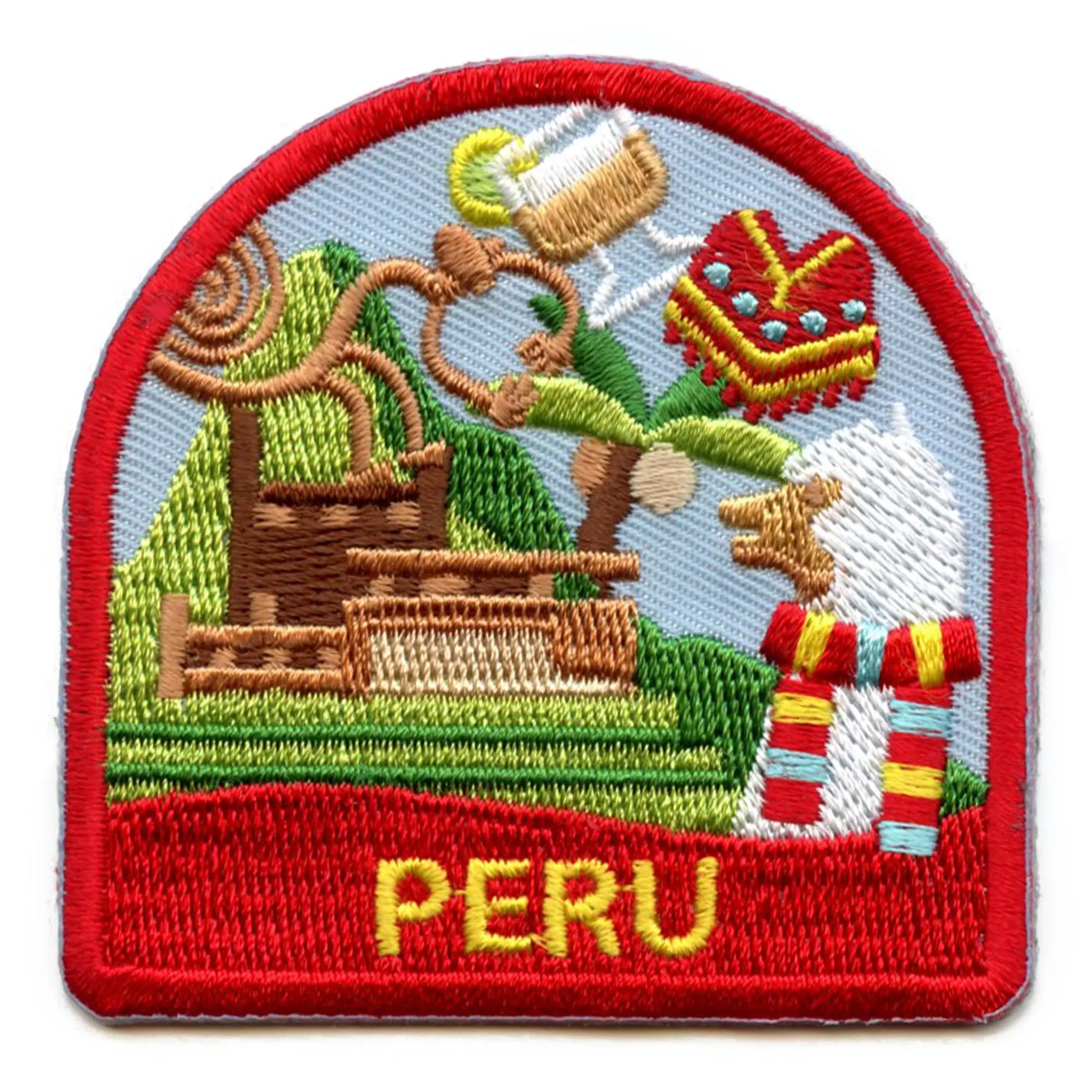 Peru World Showcase Travel Patch Souvenir Oriental Vacation Embroidered Iron On