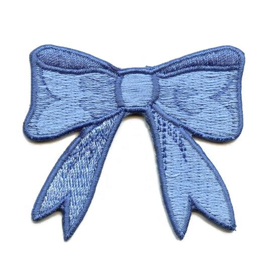 Blue Bow Ribbon Patch Coquette Soft Girl Embroidered Iron On