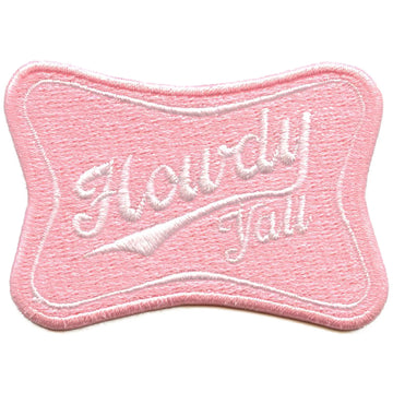 Pink Howdy Yall Patch Western Girly Aesthetic Embroidered Iron On