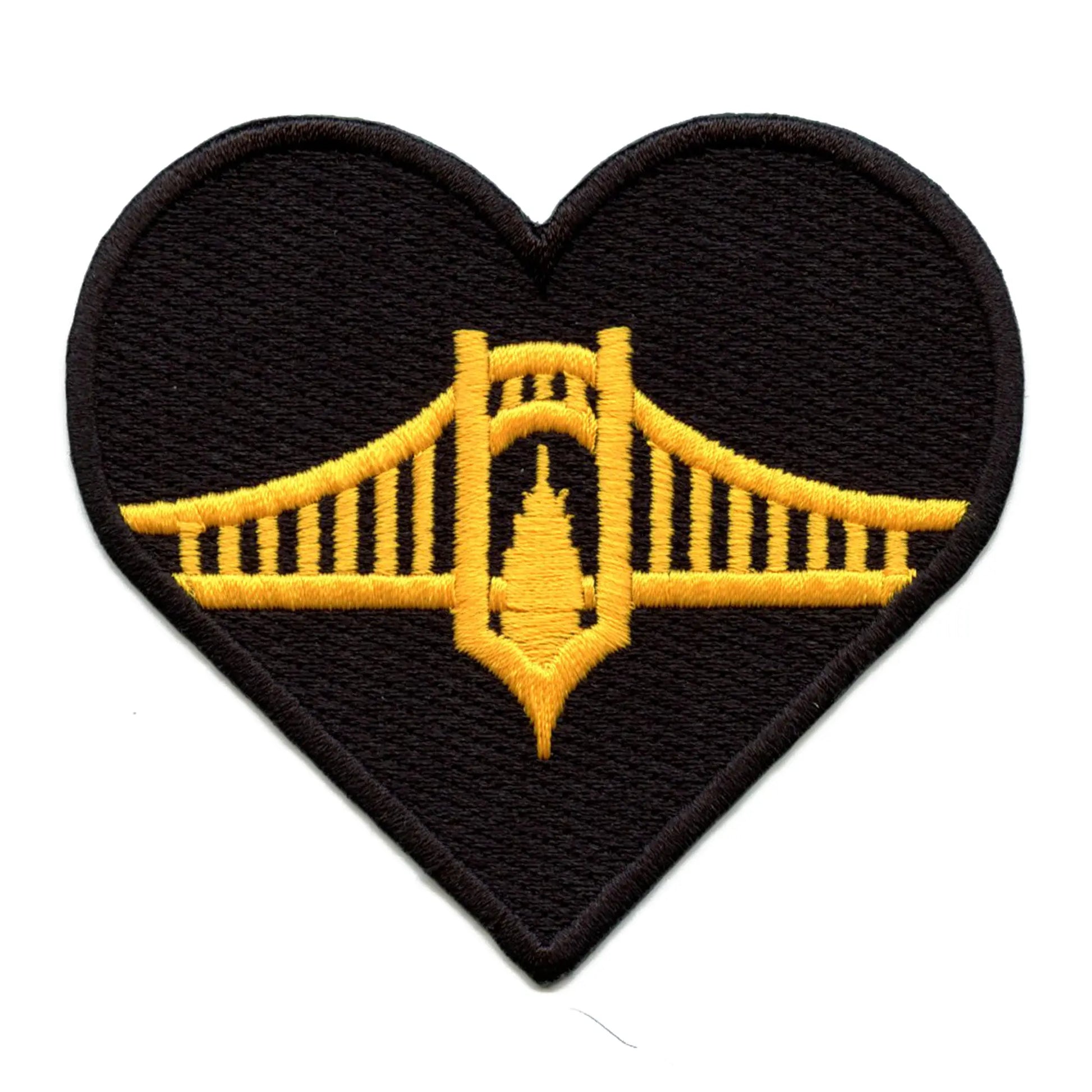 Pittsburg Steelers Heart Patch Athletic Football Love Embroidered Iron On