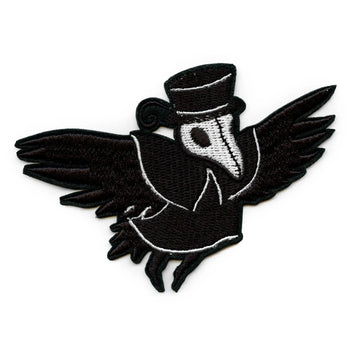 Plague Doctor Vulture Bird Patch Renaissance Pandemic Horror Embroidered Iron On